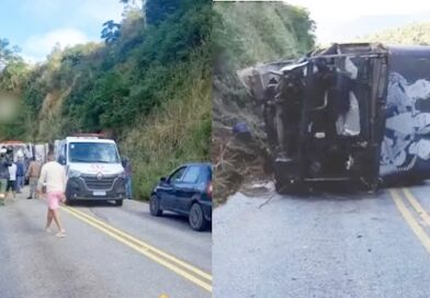 Músicos de banda de forró ficam feridos após ônibus tombar na Bahia; vítimas foram arremessadas